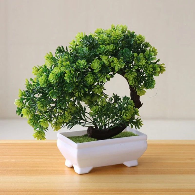 Artificial Plants Potted Bonsai Garden Decoration Outdoor Fake Plant Teen Room Decor Party Table Ornament for Home Garden Decor