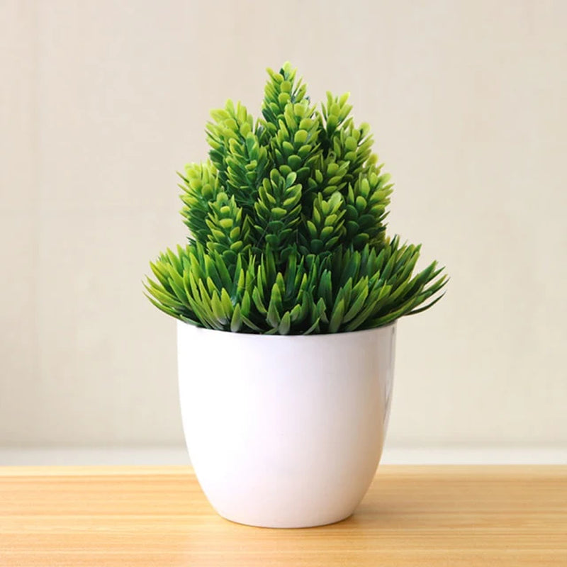 Artificial Plants Potted Bonsai Garden Decoration Outdoor Fake Plant Teen Room Decor Party Table Ornament for Home Garden Decor