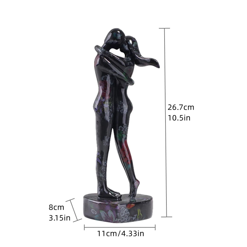 Hugging Couple Kiss Sculpture Home Decor Modern Romantic Love Statue Figures Figurine Interior Room Decoration Valentines Gift