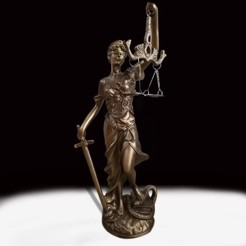 Fairy Justice Greek Goddess Statue Room Decor Venus Imitation Copper Retro Resin Statue Ornaments Home Decoration Office Decor
