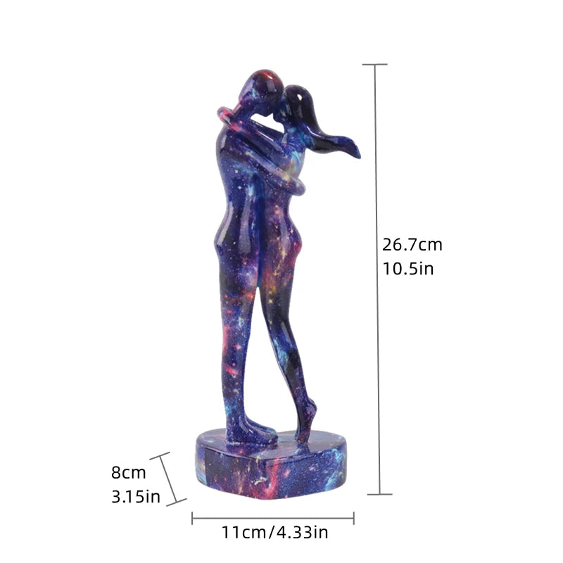 Hugging Couple Kiss Sculpture Home Decor Modern Romantic Love Statue Figures Figurine Interior Room Decoration Valentines Gift