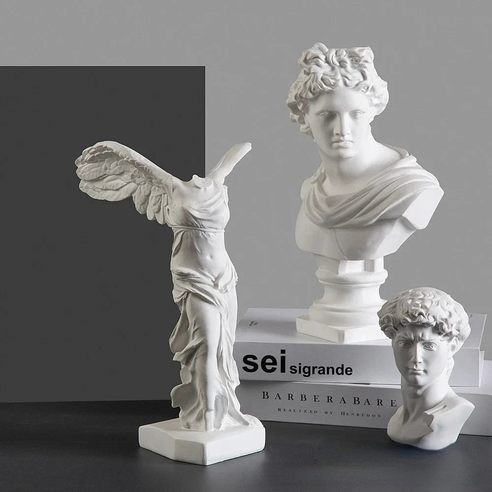 Greek Victory Goddess Statue Angel Wing Art Statue Decoration Home Cabinet Office Decoration Resin Sculpture Decoration