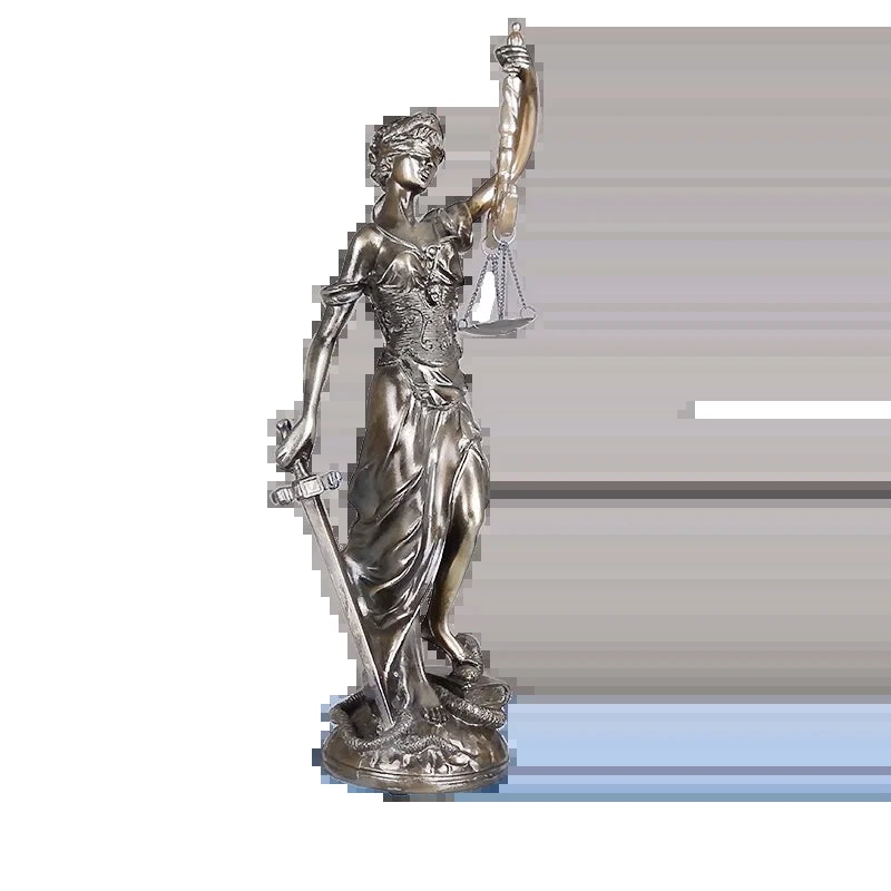 Fairy Justice Greek Goddess Statue Room Decor Venus Imitation Copper Retro Resin Statue Ornaments Home Decoration Office Decor