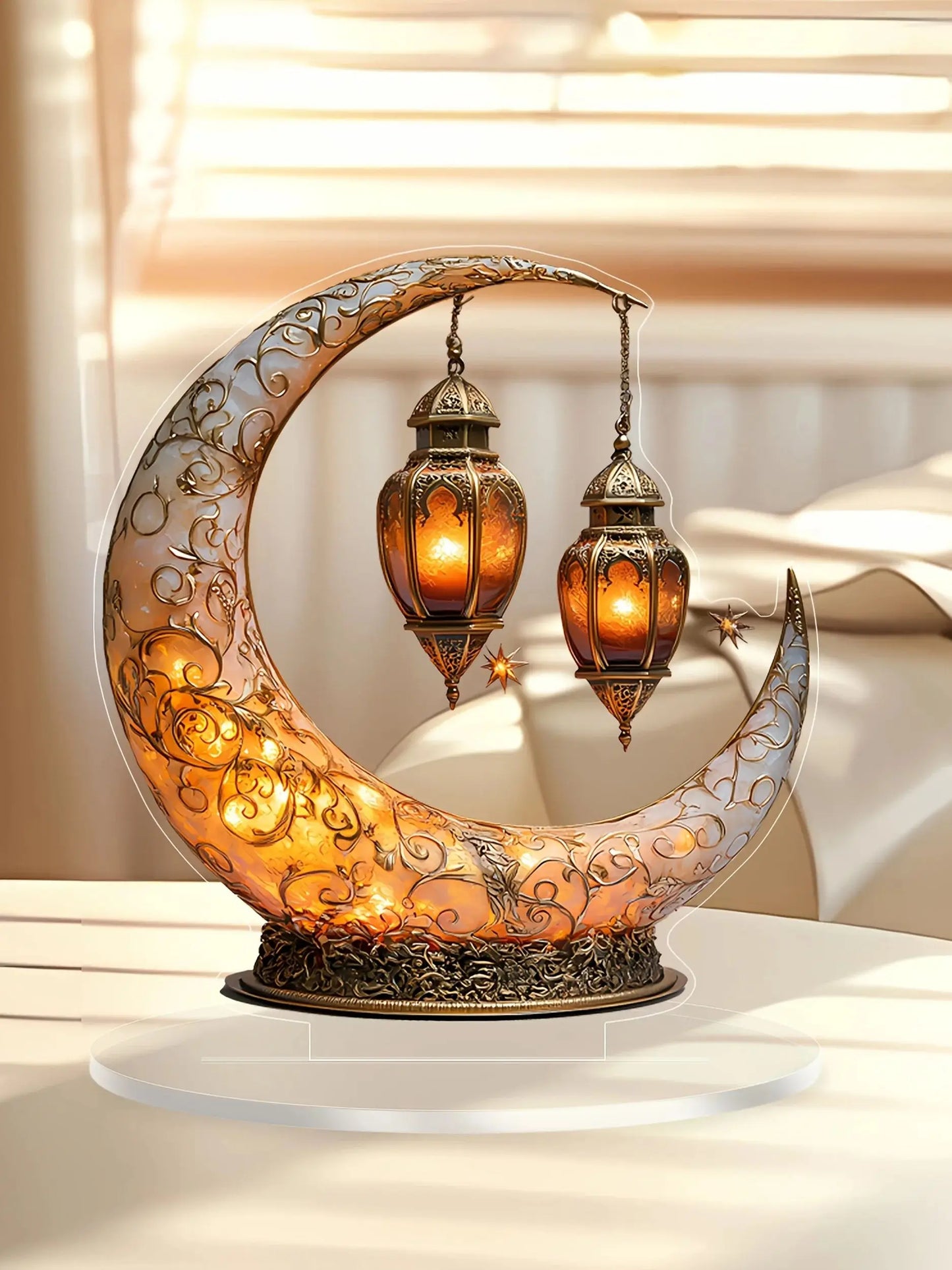 1 Piece of Moon Lamp Home Decoration Ornament Suitable for Home Decoration, Holiday Desktop Decoration, Ideal Family Gift