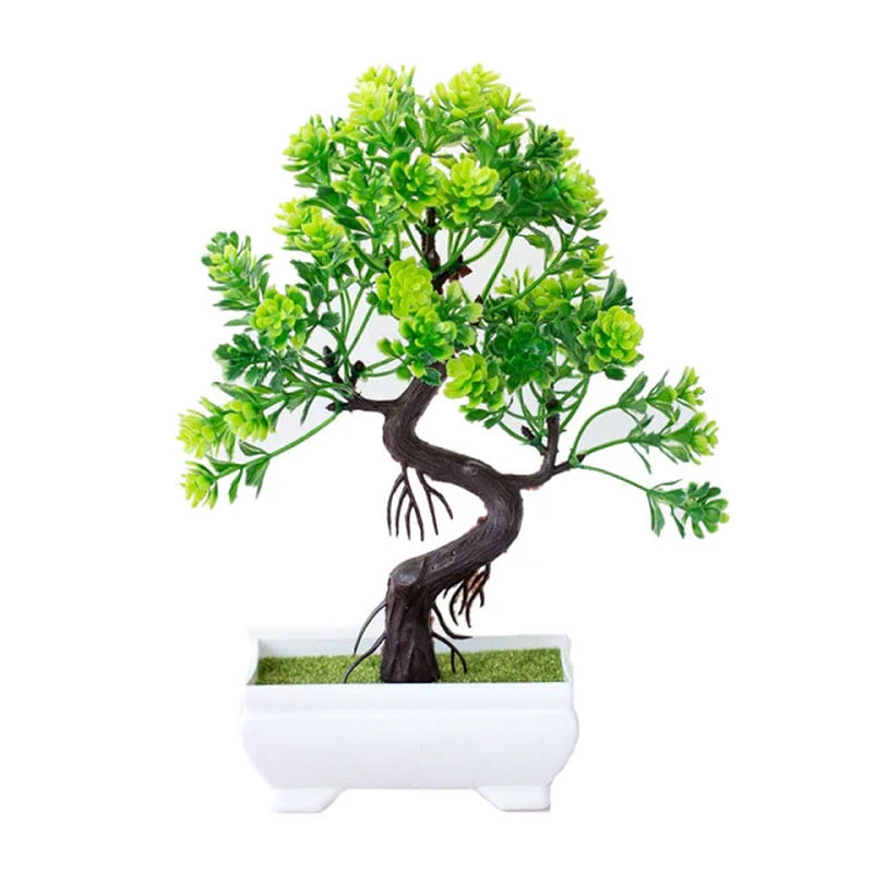 Artificial Plants Potted Bonsai Garden Decoration Outdoor Fake Plant Teen Room Decor Party Table Ornament for Home Garden Decor