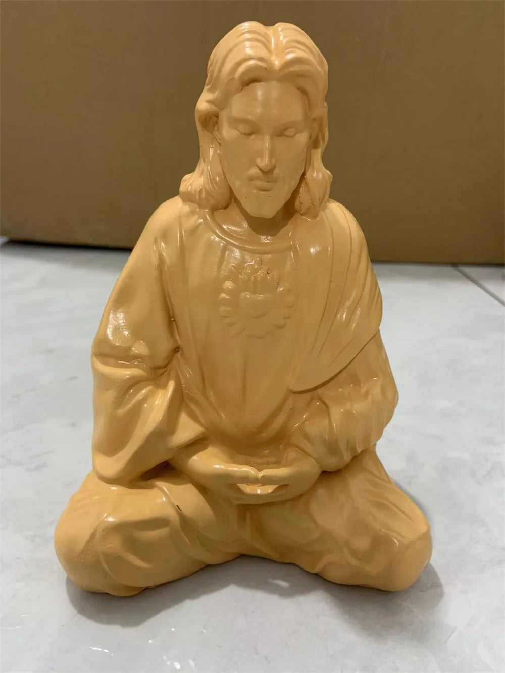 Jesus Christs Statue Christian Faith Ornamentation for Christian Faith and Blessing Resin Figurine for Home Church