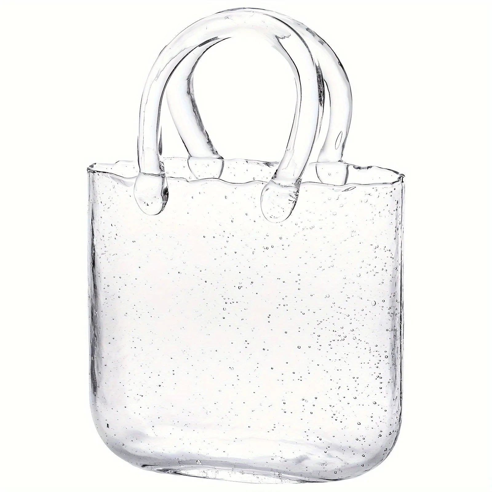 Bag Glass Vase Handbag Shaped Vase Hydroponic Vase Transparent Bag Vase Mother'S Day Gift Home Decoration