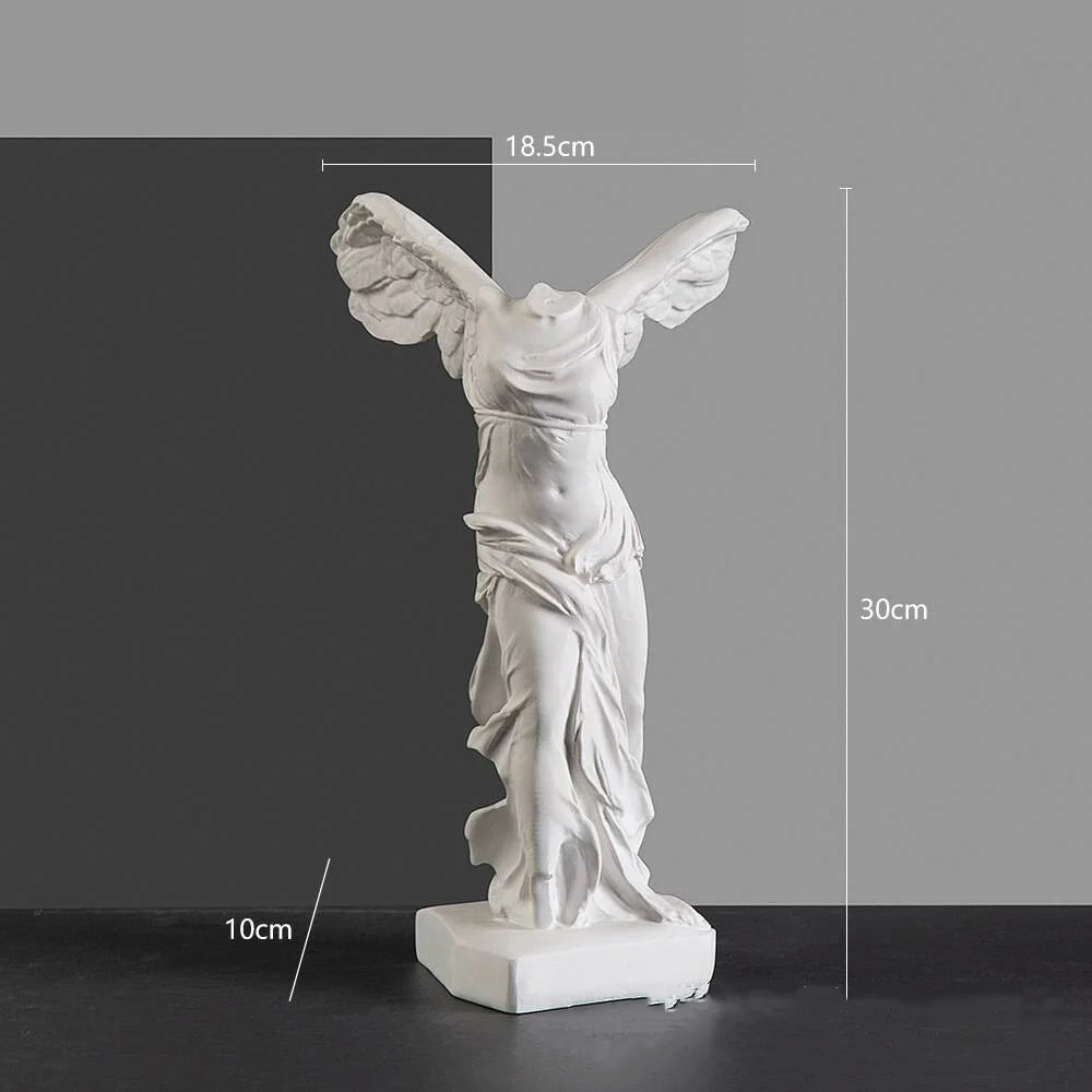 Greek Victory Goddess Statue Angel Wing Art Statue Decoration Home Cabinet Office Decoration Resin Sculpture Decoration