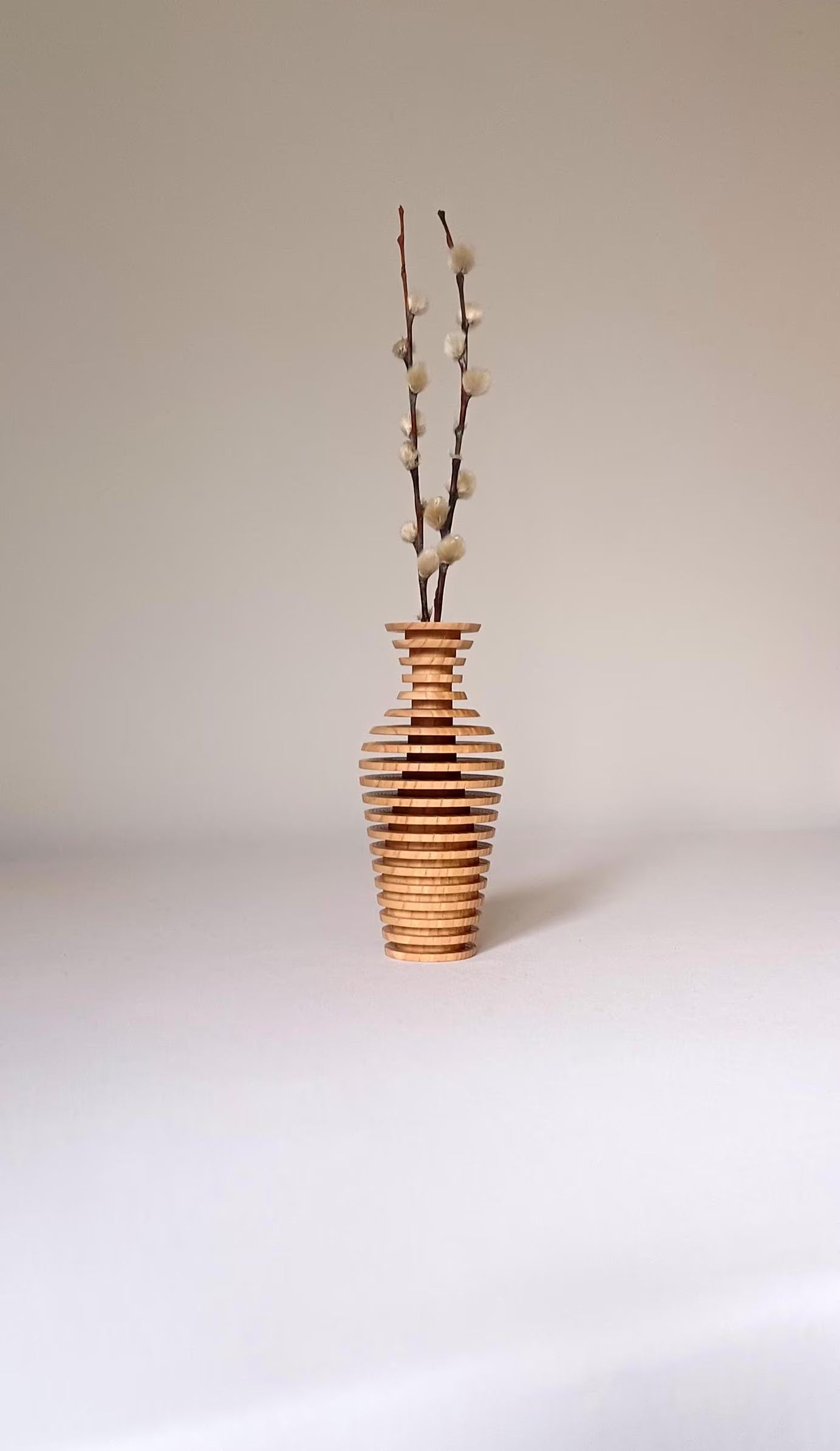 Handmade Wooden Vase Modern Wedding Gift Carved Vase Vase for Flowers Modern Vase Wooden Home Decor Vase Minimalist Vase Unique Vase