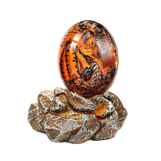 Baby Dragon Egg Statue - Decorative Dragon Figurine Dragon Decorations for Bedroom