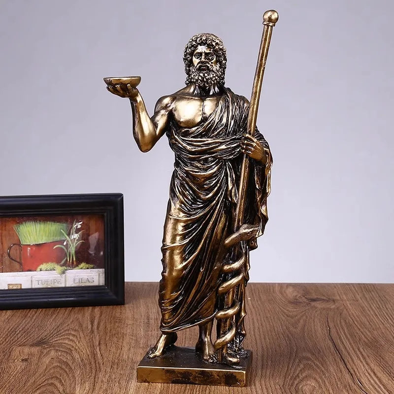 Fairy Justice Greek Goddess Statue Room Decor Venus Imitation Copper Retro Resin Statue Ornaments Home Decoration Office Decor