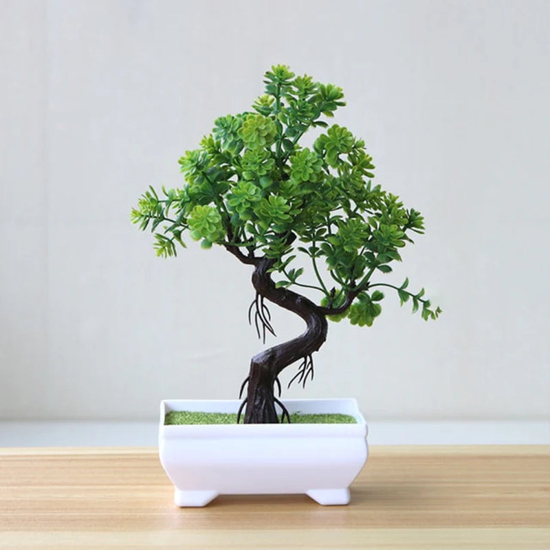 Artificial Plants Potted Bonsai Garden Decoration Outdoor Fake Plant Teen Room Decor Party Table Ornament for Home Garden Decor