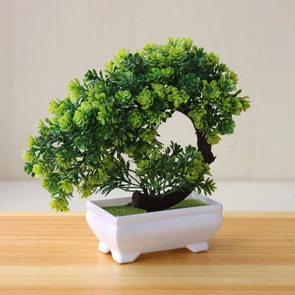Artificial Plants Potted Bonsai Garden Decoration Outdoor Fake Plant Teen Room Decor Party Table Ornament for Home Garden Decor