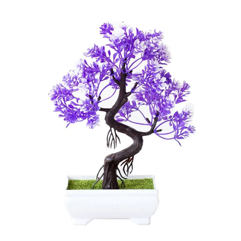 Artificial Plants Potted Bonsai Garden Decoration Outdoor Fake Plant Teen Room Decor Party Table Ornament for Home Garden Decor