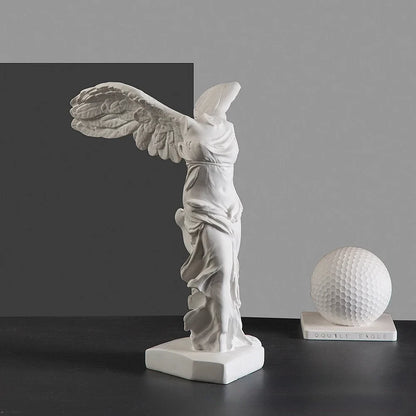 Greek Victory Goddess Statue Angel Wing Art Statue Decoration Home Cabinet Office Decoration Resin Sculpture Decoration