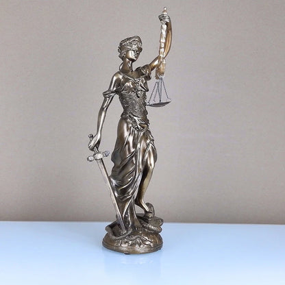 Fairy Justice Greek Goddess Statue Room Decor Venus Imitation Copper Retro Resin Statue Ornaments Home Decoration Office Decor