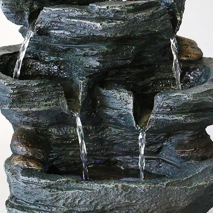 2020 New Resin Decorative Fountains Indoor Water Fountains Craft Desktop Home Decor Rockery Figurines Fengshui Water Fountain