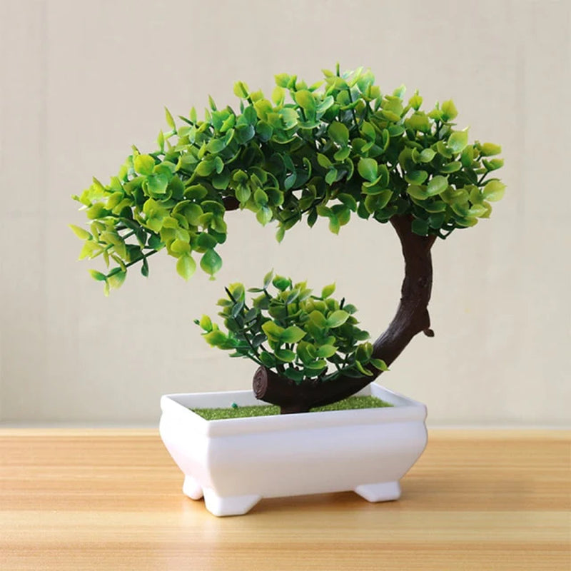 Artificial Plants Potted Bonsai Garden Decoration Outdoor Fake Plant Teen Room Decor Party Table Ornament for Home Garden Decor