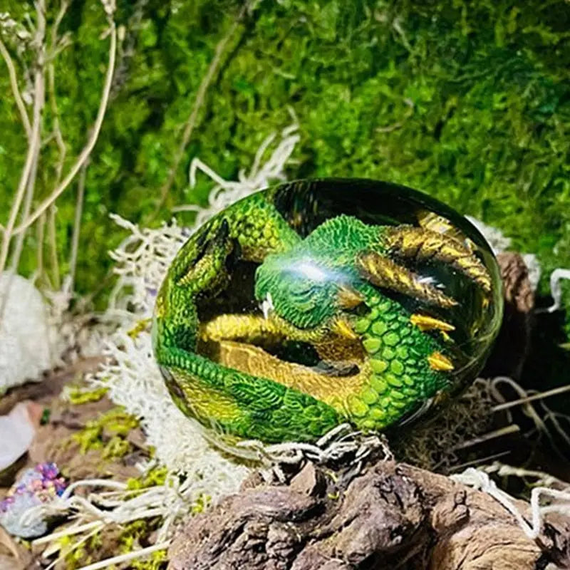 Baby Dragon Egg Statue - Decorative Dragon Figurine Dragon Decorations for Bedroom
