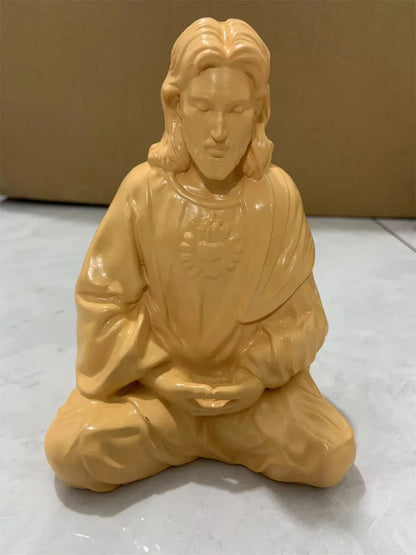 Jesus Christs Statue Christian Faith Ornamentation for Christian Faith and Blessing Resin Figurine for Home Church