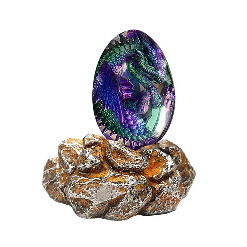 Baby Dragon Egg Statue - Decorative Dragon Figurine Dragon Decorations for Bedroom