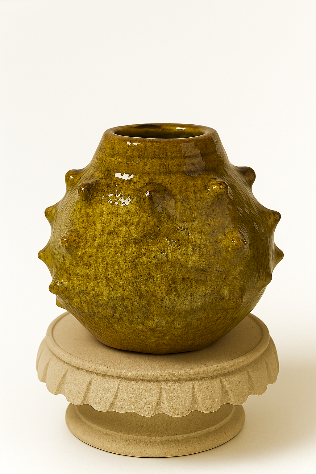 Terracotta Tamegroute Yellow Vase