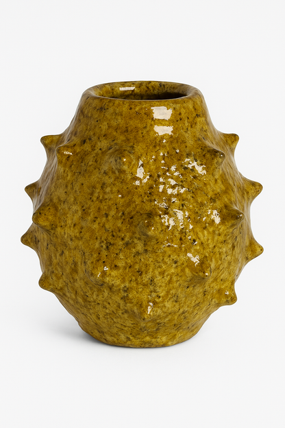 Terracotta Tamegroute Yellow Vase