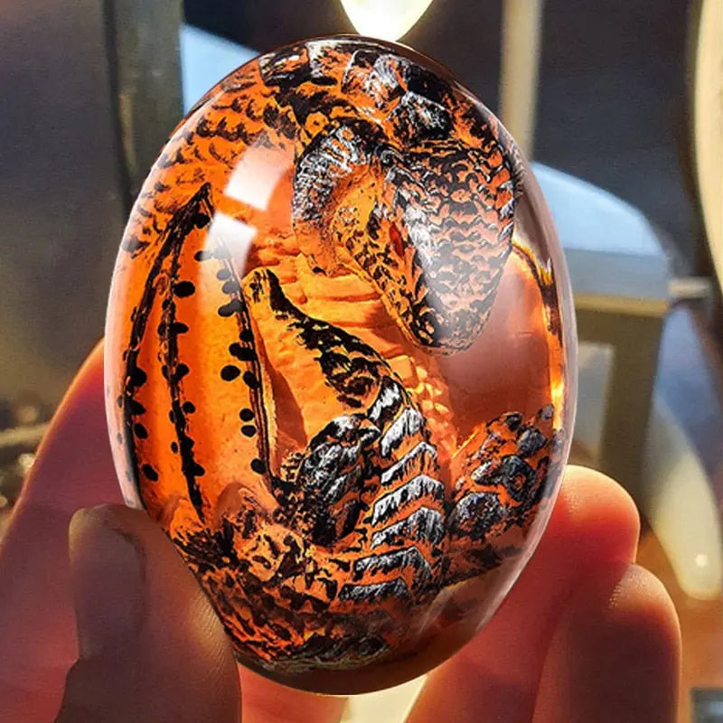 Baby Dragon Egg Statue - Decorative Dragon Figurine Dragon Decorations for Bedroom