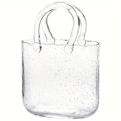 Bag Glass Vase Handbag Shaped Vase Hydroponic Vase Transparent Bag Vase Mother'S Day Gift Home Decoration