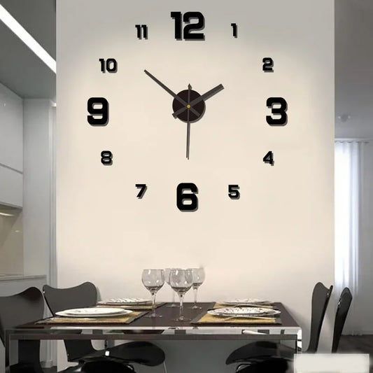 Creative Frameless DIY Wall Clock Wall Mechanism Night Light Arrows Decal Home Silent Clock Living Room Office Wall Decoration