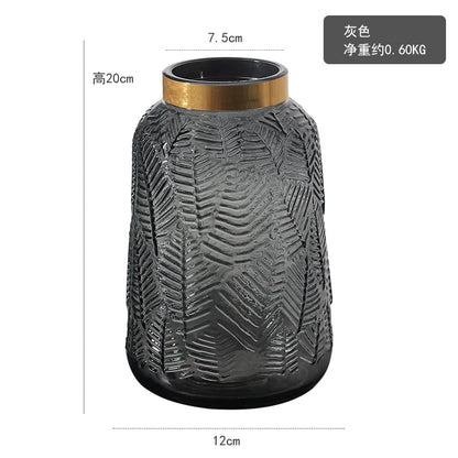 Flower Vase Home Decoration Vase for Flower Glass Vase Home Decoration Accessories Modern Wedding Gold Vase Transparent Tabletop