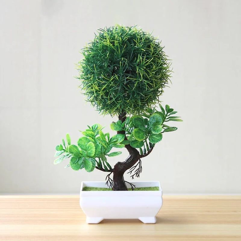 Artificial Plants Potted Bonsai Garden Decoration Outdoor Fake Plant Teen Room Decor Party Table Ornament for Home Garden Decor