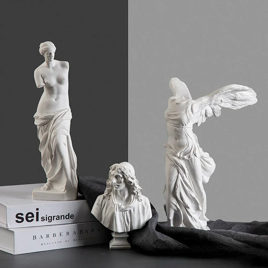 Greek Victory Goddess Statue Angel Wing Art Statue Decoration Home Cabinet Office Decoration Resin Sculpture Decoration